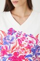 Bluza bawełniana damska oversize z nadrukiem RW25-BLD200 biały