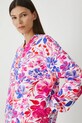 Bluza bawełniana damska wzorzysta biały RW25-BLD201