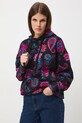 Bluza bawełniana damska wzorzysta czarny RW25-BLD603