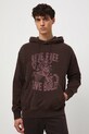 Bluza bawełniana męska z nadrukiem brązowy RW25-BLM303