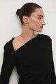 Longsleeve damski gładki czarny RW25-BUD301