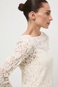 Longsleeve damski koronkowy RW25-BUD304 beżowy