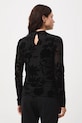 Odzież Longsleeve damski z siateczki z welurowym nadrukiem RW25-BUD501 czarny