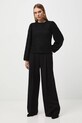 Longsleeve damski żakardowy RW25-BUD506 czarny RW25