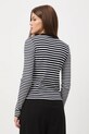 Odzież Longsleeve bawełniany damski z elastanem w pasy RW25-BUD602 czarny