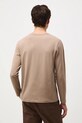Odzież Longsleeve bawełniany męski z elastanem gładki RW25-BUM041 brązowy