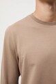 Longsleeve bawełniany męski z elastanem gładki RW25-BUM041 brązowy