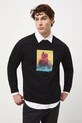Longsleeve bawełniany męski z kolekcji Zdzisław Beksiński x Medicine RW25-BUMA50 czarny RW25