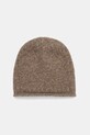 Czapka damska beanie z domieszką wełny średniej grubości beżowy RW25-CDD041