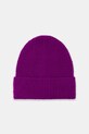 Czapka damska beanie prążkowana średniej grubości różowy RW25-CDD051