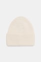 Czapka damska beanie prążkowana średniej grubości beżowy RW25-CDD052