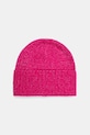 Czapka z domieszką wełny damska RW25-CDD070 różowy RW25