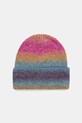 Czapka z domieszką wełny damski wzorzysta wzorzyste multicolor RW25-CDD504