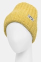 Akcesoria Czapka damska beanie z domieszką wełny RW25-CDD702 żółty