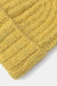 Czapka damska beanie z domieszką wełny żółty RW25-CDD702