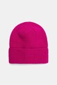 Czapka damska beanie prążkowana średniej grubości różowy RW25-CDD706