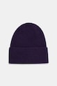 Czapka z kaszmiru damska beanie średniej grubości fioletowy RW25-CDD708