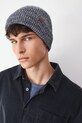 Czapka męska beanie melanżowa RW25-CDM600 granatowy