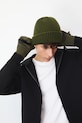 Czapka męska beanie z domieszką wełny i kaszmiru średniej grubości zielony RW25-CDM704