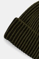 Czapka męska beanie z domieszką wełny i kaszmiru zielony RW25-CDM704