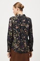 Koszula damska z wiskozy wzorzysta czarny RW25-KDD070