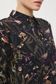 Koszula damska z wiskozy wzorzysta RW25-KDD070 czarny