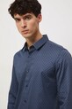 Koszula męska z kołnierzykiem klasycznym z drobnym wzorem multicolor RW25-KDM033