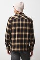 Odzież Koszula męska z kołnierzykiem klasycznym w kratę RW25-KDM804 brązowy