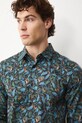 Koszula męska z kołnierzykiem klasycznym wzorzysta multicolor RW25-KDMA20