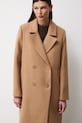 Medicine płaszcz z domieszką wełny beżowy RW25-KPD600