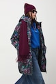 Parka damska oversize wzorzysta multicolor RW25-KPD811