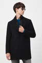Medicine płaszcz z domieszką wełny RW25-KPM506 czarny RW25