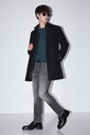 Medicine płaszcz z domieszką wełny czarny RW25-KPM506
