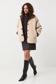 Kurtka damska ze sztucznego futerka RW25-KUD711 beżowy RW25