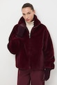 Kurtka damska z imitacji futerka RW25-KUD808 bordowy RW25