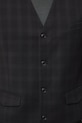 Kamizelka męska slim w kratę czarny RW25-KZMA20