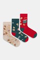 Medicine skarpetki bawełniane 3-pack skarpetki długie multicolor RW25-LBDB03