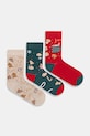 Medicine skarpetki bawełniane 3-pack skarpetki długie multicolor RW25-LBDB03