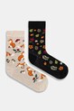 Medicine skarpetki bawełniane 2-pack animal multicolor RW25-LGD708