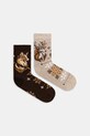 Medicine skarpetki bawełniane 2-pack animal multicolor RW25-LGD901