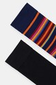 Skarpetki bawełniane męskie w pasy (2-pack) RW25-LGM615 multicolor RW25