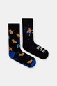 Skarpetki bawełniane męskie wzorzyste (2-pack) skarpetki długie multicolor RW25-LGMB22