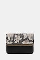 Portfel damski ze skóry ekologicznej wzorzyste czarny RW25.PFD102