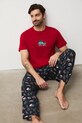 Medicine piżama bawełniana wzorzyste czerwony RW25-PJMA02