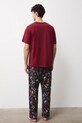 Odzież Medicine piżama bawełniana RW25-PJMB01 bordowy