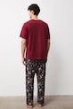 Bavlnené pyžamo Medicine RW25-PJMB01 burgundské RW25
