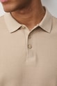 Polo męskie z fakturą RW25-POM106 beżowy