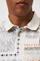 Polo bawełniane męskie z elastanem wzorzyste RW25-POM201 multicolor