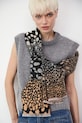 Szal damski wzorzysty z wiskozą tkanina multicolor RW25-SAD718