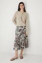 Spódnica z domieszką lnu damska maxi wzorzysta RW25.SDD106 multicolor RS26